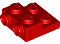 LEGO® 99206c5 - LEGO piros lap 2 x 2 x 2/3 méretű, 2 bütyökkel az oldalán (99206c5)