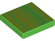 LEGO® 3068bpb1389c36 - LEGO élénk zöld csempe 2 x 2 méretű, Pixels Csatorna mintával (3068bpb1389c36)