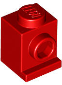 LEGO® 4070c5 - LEGO piros kocka 1 x 1 méretű oldalán fordítóval - headlight (4070c5)