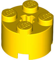 LEGO® 3941c3 - LEGO sárga kocka 2 x 2 méretű, kerek (3941c3)