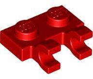 LEGO® 60470bc5 - LEGO piros lap 1 x 2 méretű, két klipsszel (60470bc5)