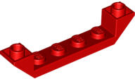 LEGO® 52501c5 - LEGO piros kocka 45° dupla inverz lejtő 6 x 1 méretű, 1 x 4 kivágással (52501c5)