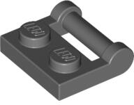 LEGO® 48336c85 - LEGO sötétszürke lap 1 x 2 méretű fogantyúval az oldalán, zárt végű (48336c85)