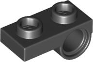 LEGO® 18677c11 - LEGO fekete lap pin csatlakozóval az alján, 1 x 2 méretű (18677c11)