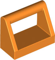 LEGO® 2432c4 - LEGO narancssárga csempe 1 x 2 méretű, fogantyúval (2432c4)