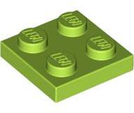 LEGO® 3022c34 - LEGO lime lap 2 x 2 méretű (3022c34)