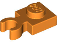 LEGO® 4085dc4 - LEGO narancssárga lap 1 x 1 méretű vízszintes klipsszel (4085dc4)