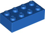 LEGO® 3001c7 - LEGO 2 x 4 kocka, kék (3001c7)