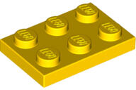 LEGO® 3021c3 - LEGO sárga lap 2 x 3 méretű (3021c3)