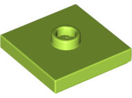LEGO® 87580c34 - LEGO lime lap 2 x 2 méretű, közepén egy bütyökkel (87580c34)