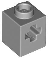 LEGO® 73230c86 - LEGO világos szürke technic kocka 1 x 1 méretű, X-lyukkal (73230c86)