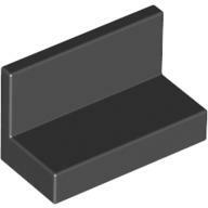 LEGO® 4865bc11 - LEGO fekete fal lekerekített sarkokkal 1 x 2 x 1 méretű (4865bc11)