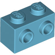 LEGO® 11211c156 - LEGO közepes azúr kocka 2 x 1 méretű oldalán 2 bütyökkel (11211c156)