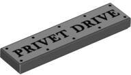 LEGO® 2431pb736c11 - LEGO fekete csempe 1 x 4 méretű, fehér alapon 'PIVET DRIVE' felirattal (2431pb736c11)