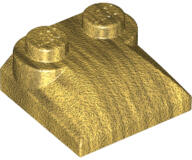 LEGO® 47457c115 - LEGO gyöngyház arany kocka 2 x 2 x 2/3 méretű, két bütyökkel, íves véggel (47457c115)