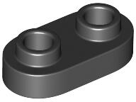 LEGO® 35480c11 - LEGO fekete lap 1 x 2 méretű, lekerekített, lyukas bütykökkel (35480c11)