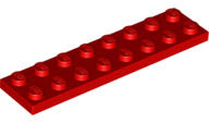 LEGO® 3034c5 - LEGO piros lap 2 x 8 méretű (3034c5)