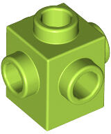 LEGO® 4733c34 - LEGO lime kocka 1 x 1 méretű, 4 oldalán bütyökkel (4733c34)