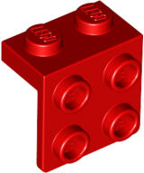 LEGO® 44728c5 - LEGO piros fordító lap 1 x 2 és 2 x 2 méretű (44728c5)