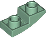 LEGO® 24201c48 - LEGO homokzöld lejtő 2 x 1 méretű, íves, inverz (24201c48)
