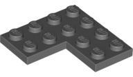 LEGO® 2639c85 - LEGO sötétszürke lap 4 x 4 méretű, sarok (2639c85)