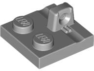 LEGO® 92582c86 - LEGO világosszürke lap 2 x 2 méretű, 1 zsanér csatlakozóval a tetején (92582c86)