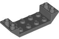 LEGO® 22889c85 - LEGO sötétszürke kocka 45° dupla inverz lejtő 6 x 2 méretű, 2 x 4 kivágással (22889c85)