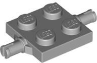 LEGO® 4600c86 - LEGO világosszürke lap 2 x 2 méretű, kerék tengellyel (4600c86)