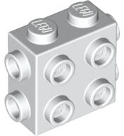 LEGO® 67329c1 - LEGO fehér kocka 1 x 2 x 1 2/3 méretű, bütykökkel 3 oldalán (67329c1)