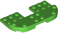 LEGO® 73832c36 - LEGO élénk zöld lap lekerekített sarkokkal, 4 x 8 x 2/3 méretű 2 x 8 emelt résszel, félkör, 2 x 2 kivágással (73832c36)