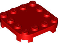 LEGO® 66792c5 - LEGO piros lap 4 x 4 méretű, lekerekített sarkokkal, négy lábbal (66792c5)