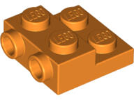 LEGO® 99206c4 - LEGO narancssárga lap 2 x 2 x 2/3 méretű, 2 bütyökkel az oldalán (99206c4)