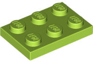 LEGO® 3021c34 - LEGO lime lap 2 x 3 méretű (3021c34)