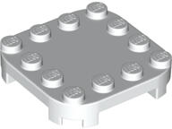 LEGO® 66792c1 - LEGO fehér lap 4 x 4 méretű, lekerekített sarkokkal, négy lábbal (66792c1)