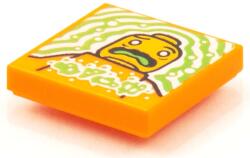 LEGO® 3068bpb1553c4 - LEGO narancssárga csempe 2 x 2 méretű, beteg minifigura mintával (3068bpb1553c4)