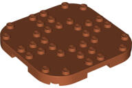 LEGO® 66790c68 - LEGO sötét narancssárga lap 8 x 8 méretű, lekerekített sarkokkal, négy lábbal (66790c68)
