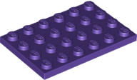 LEGO® 3032c89 - LEGO sötétlila lap 4 x 6 méretű (3032c89)