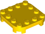 LEGO® 66792c3 - LEGO sárga lap 4 x 4 méretű, lekerekített sarkokkal, négy lábbal (66792c3)