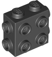 LEGO® 67329c11 - LEGO fekete kocka 1 x 2 x 1 2/3 méretű, bütykökkel 3 oldalán (67329c11)