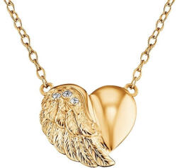 Engelsrufer Aranyozott ezüst szív és angyal szárny nyaklánc cirkonokkal ERN-LILHW-G - vivantis