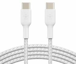 Belkin BOOST CHARGE USB-C - USB-C harisnyázott kábel 1m fehér (CAB004bt1MWH)