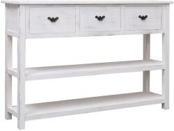 vidaXL Servantă, alb antichizat, 115x30x76 cm, lemn (284172) Comoda
