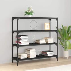 vidaXL Bibliotecă, negru, 100x33x100 cm, lemn prelucrat și oțel (819357) Biblioteca