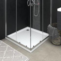 vidaXL Cădiță de duș cu puncte, alb, 80x80x4 cm, ABS (148900) - vidaxl