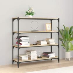 vidaXL Comodă cărți stejar sonoma 100x33x100cm, lemn prelucrat și oțel (819358) Biblioteca