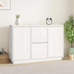 vidaXL Servantă, alb, 111x34x75 cm, lemn masiv de pin (814310) Comoda