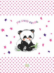  Babastar puha pelenkázó lap 50*70 cm - rózsaszín panda - babyshopkaposvar