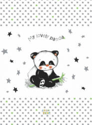  Babastar puha pelenkázó lap 50*70 cm - szürke panda - babyshopkaposvar
