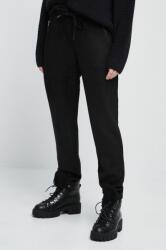 Medicine pantaloni de trening femei, culoarea negru, neted ZBYY-SPD802_99X