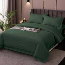 Pucioasa Lenjerie cu cearceaf pat cu elastic - saltea de 100x200cm, damasc policoton, IMP22 Verde Lenjerie de pat